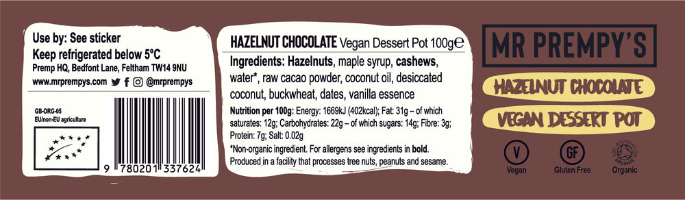 
                  
                    9 X Hazelnut Chocolate Vegan Dessert Pot - Case
                  
                