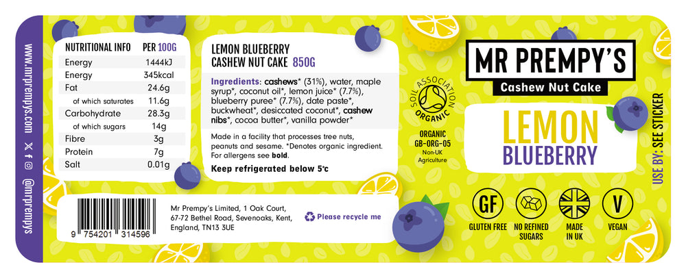 
                  
                    9 X Lemon Blueberry Cashew Nut Dessert - Case
                  
                